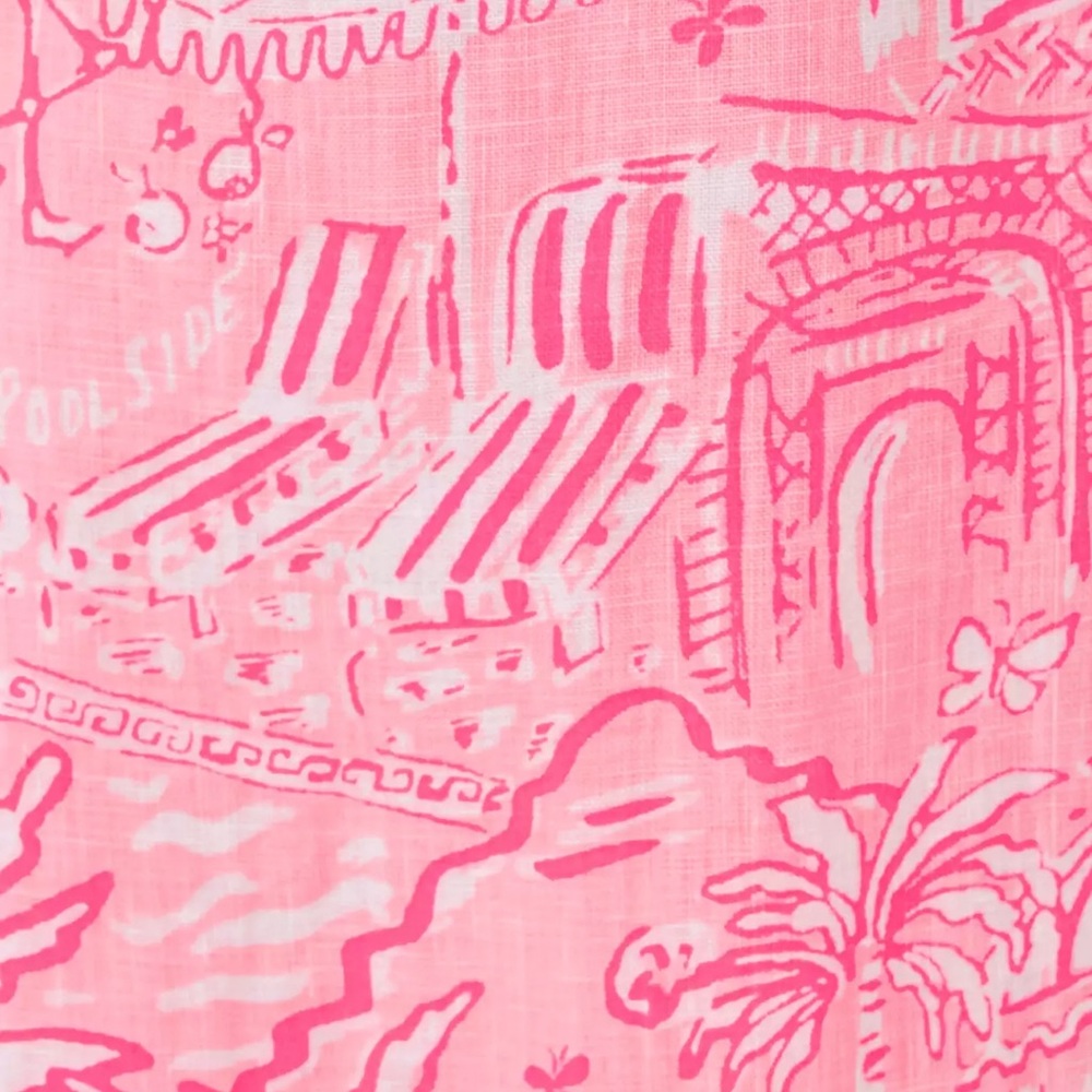 🆕 Lilly Pulitzer ROZALIE LINEN DRESS 👗 in “Conch Shell Pink” MSRP $248 NWT sz 12 - Picture 8 of 8